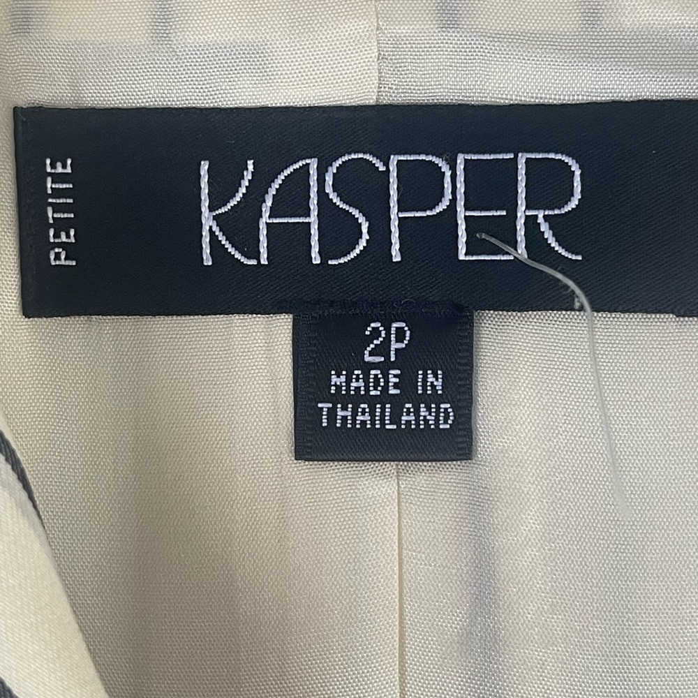 Off White Preppy Kasper Black and White Blazer with Notched Lapel size 2 - Picture 14 of 16